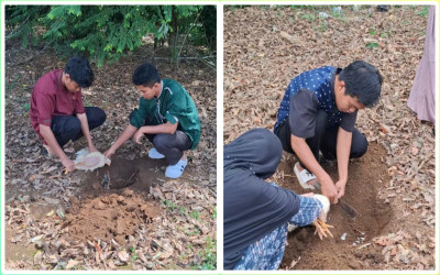 Siswa Kelas XII MAN 1 Bengkulu Utara Mengikuti Praktik Penyembelihan Hewan